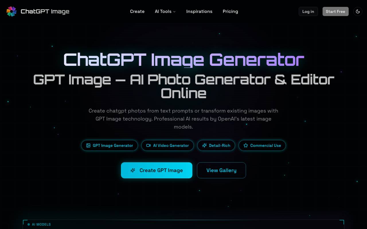 ChatGPT Image website preview
