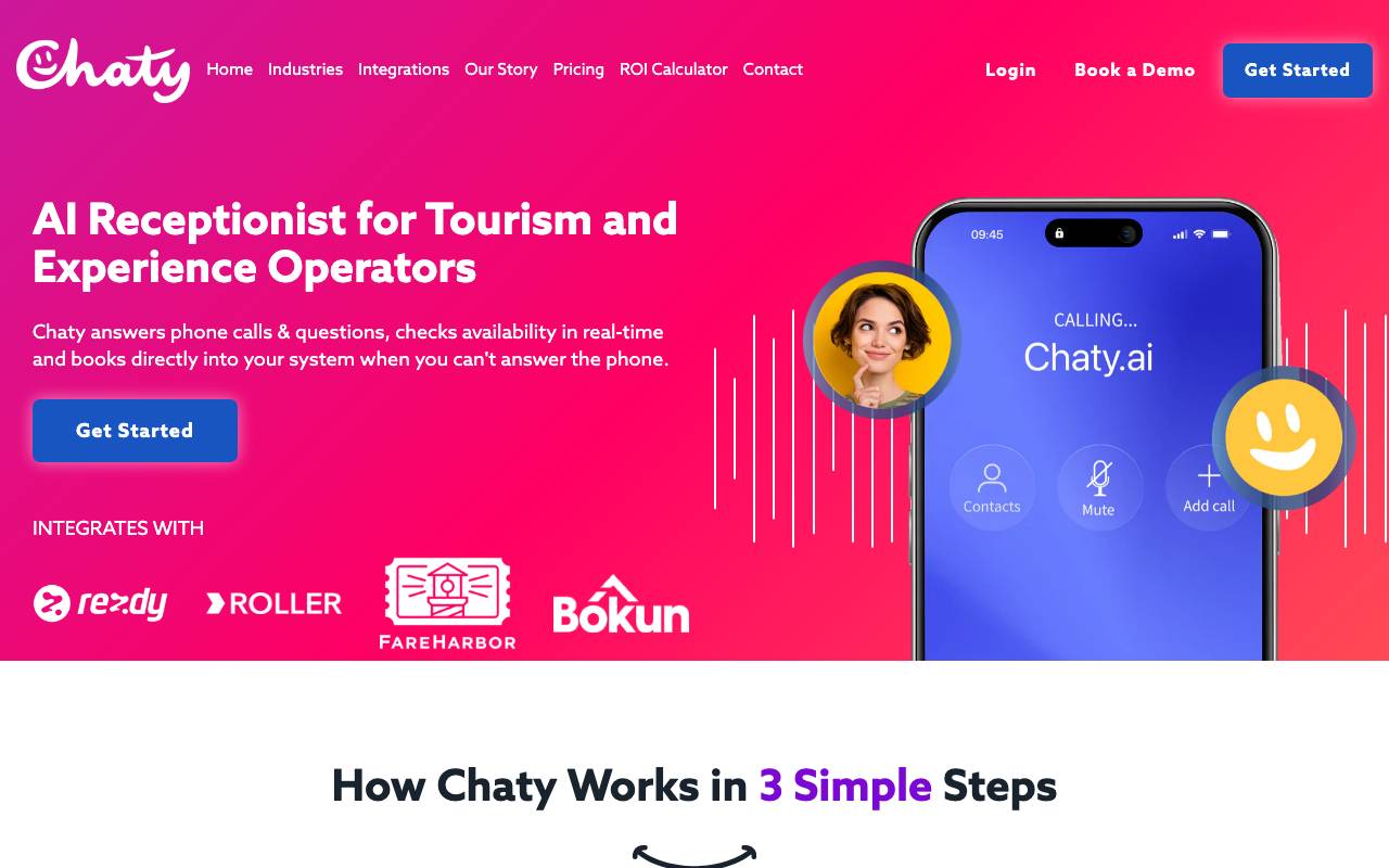 Chaty AI website preview