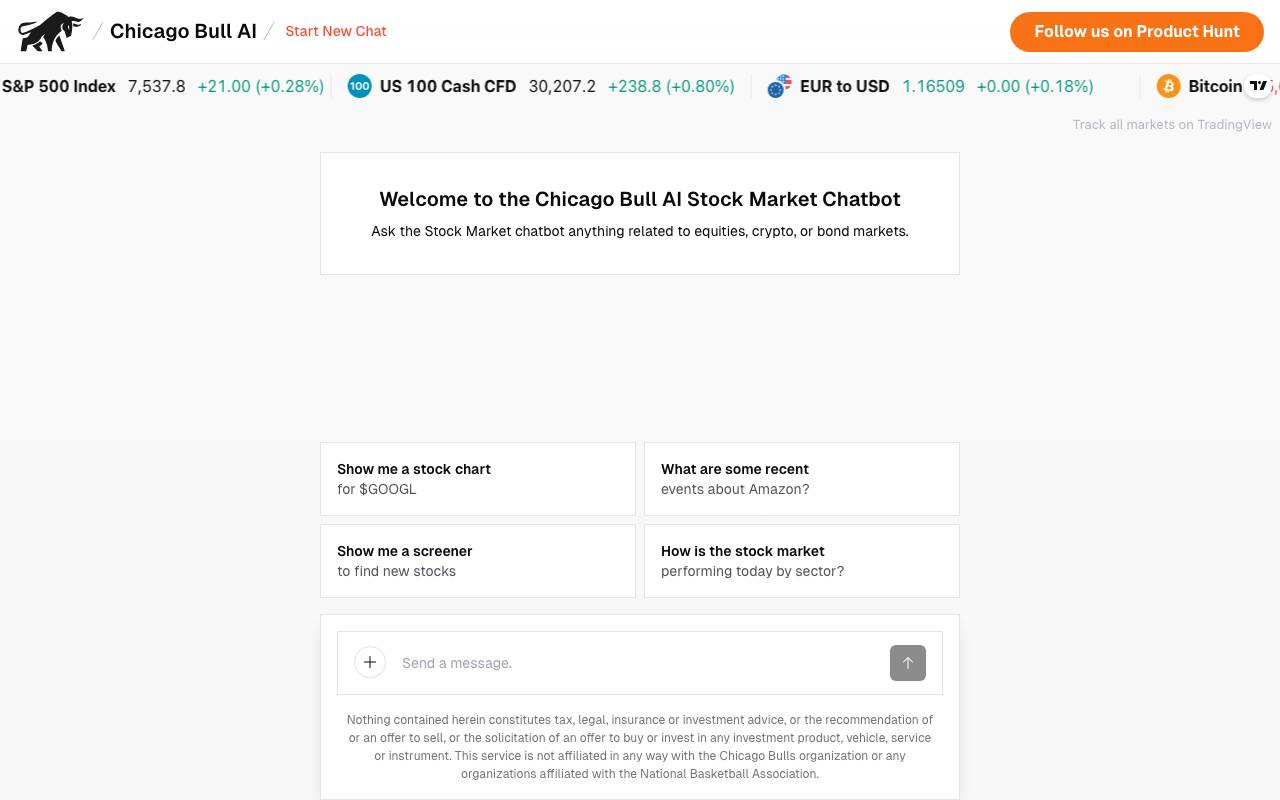 Chicago Bull AI website preview