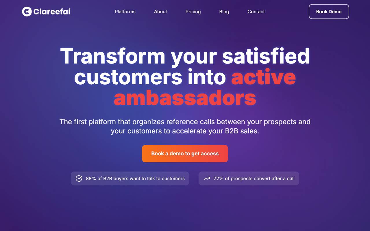 Clareefai website preview