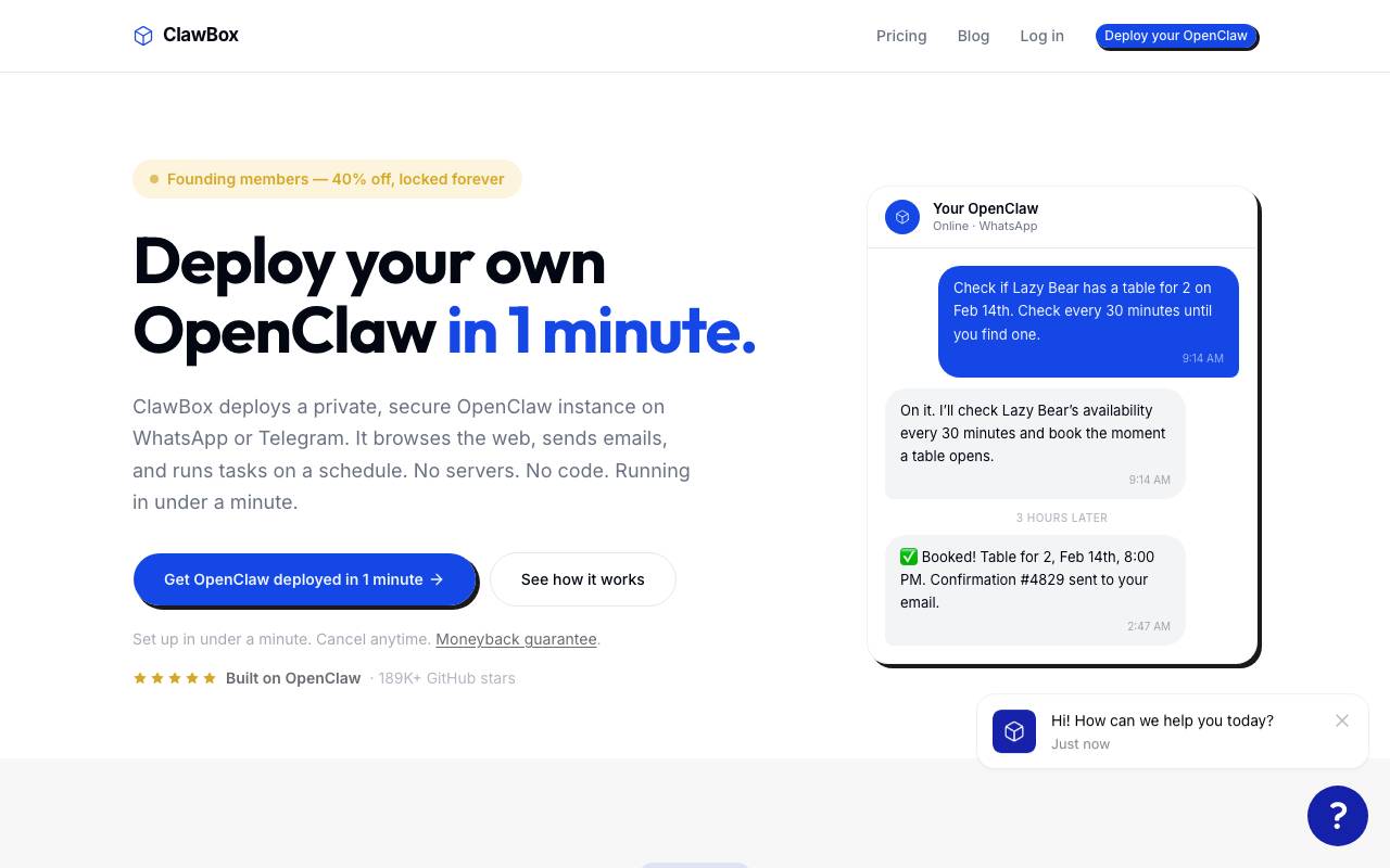 ClawBox website preview