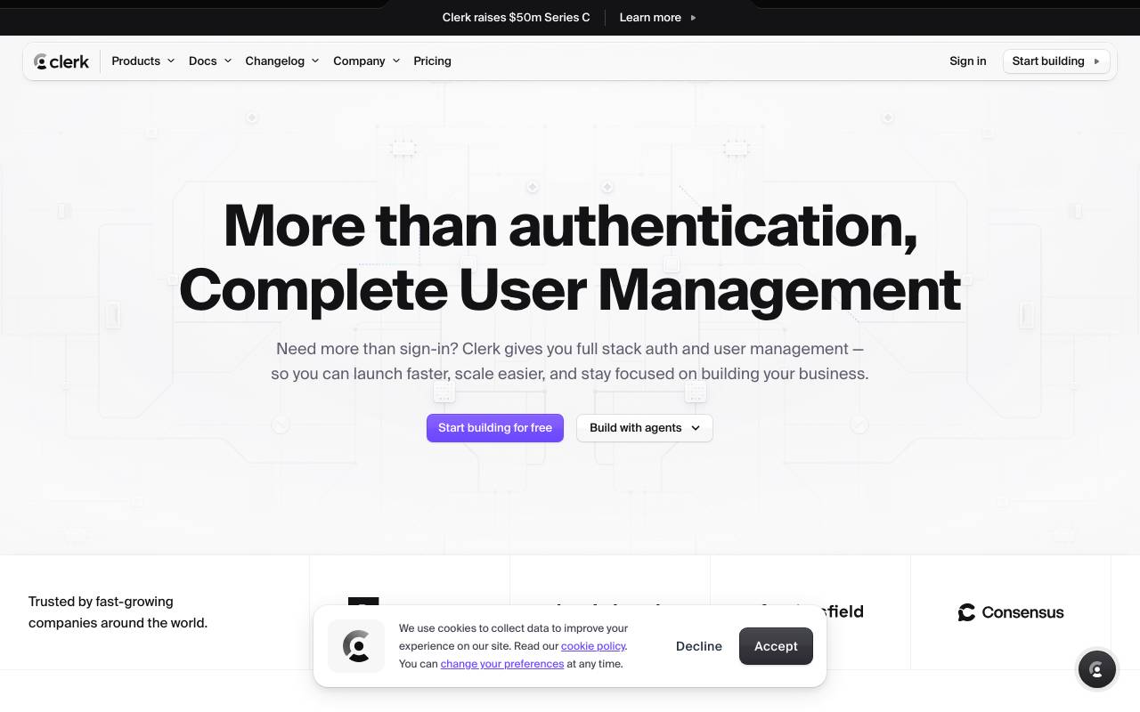 Clerk website preview