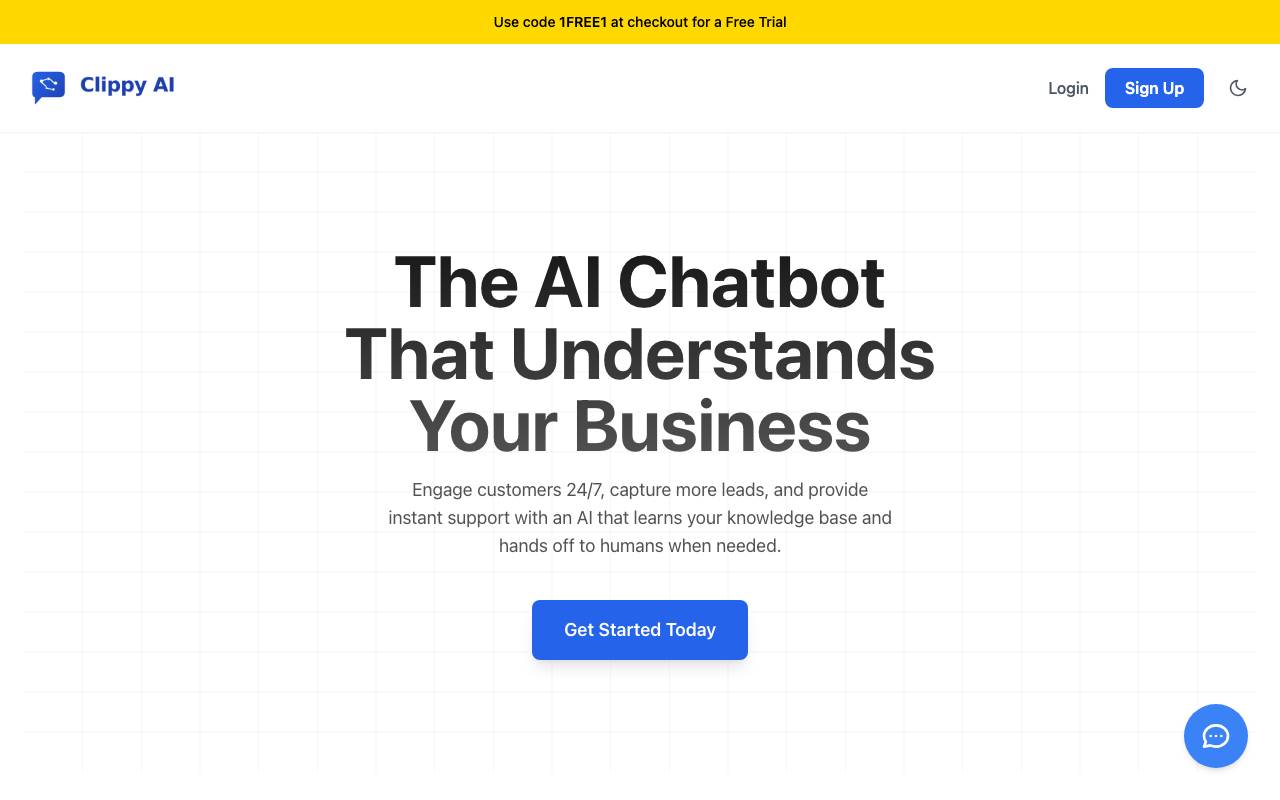 Clippy AI website preview