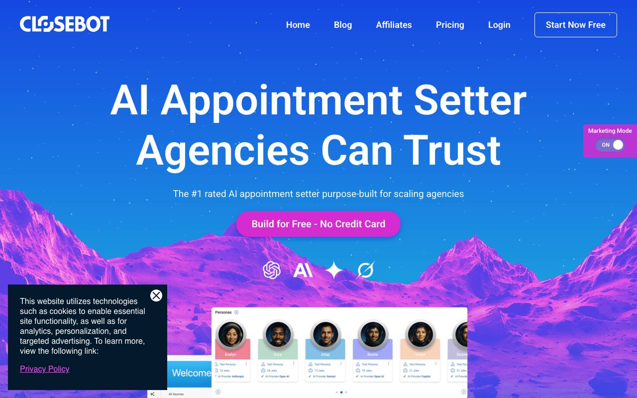 CloseBot.ai website preview