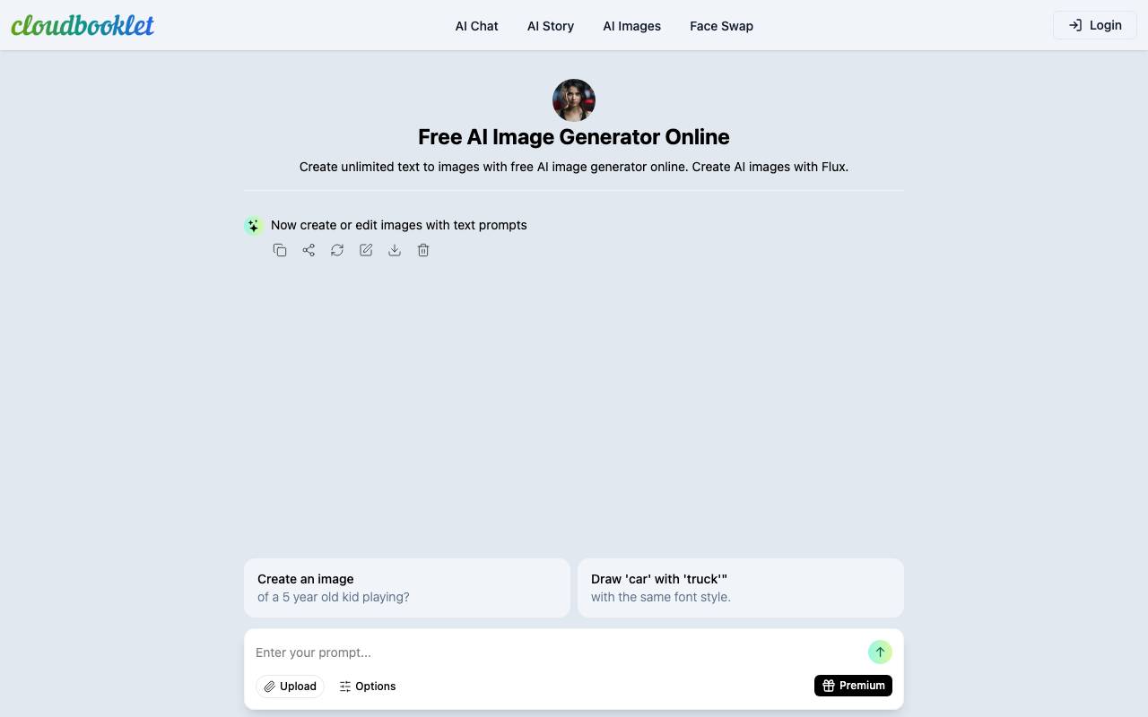 Cloudbooklet AI website preview