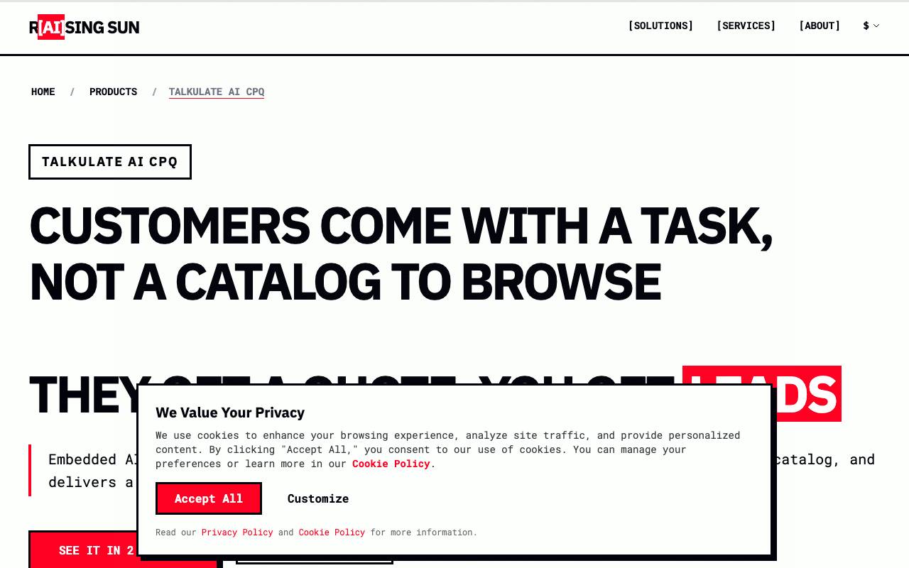 Co-Sales AI Configurator website preview