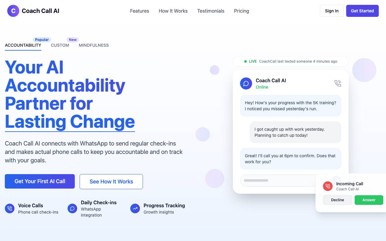 coachcall.ai website preview