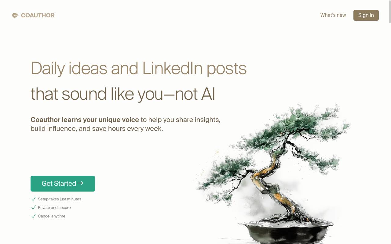 Coauthor website preview