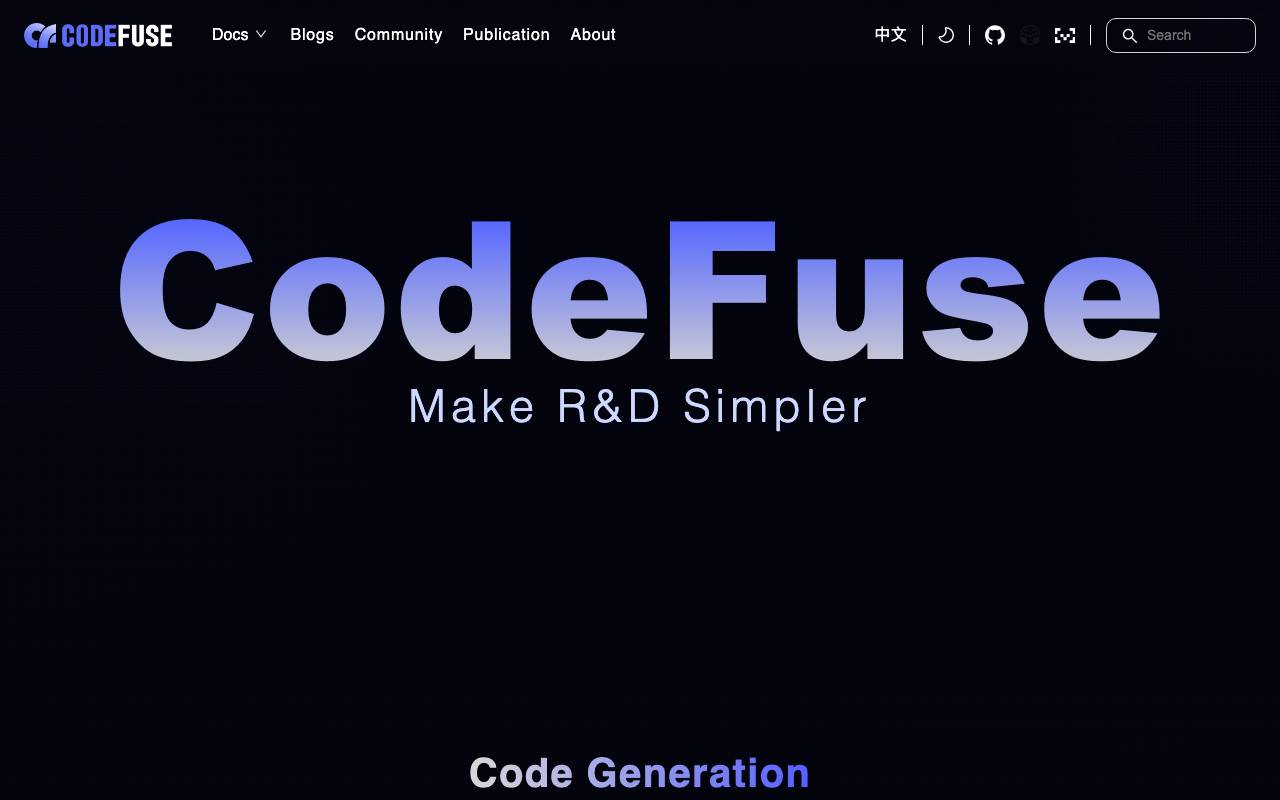 CodeFuse website preview
