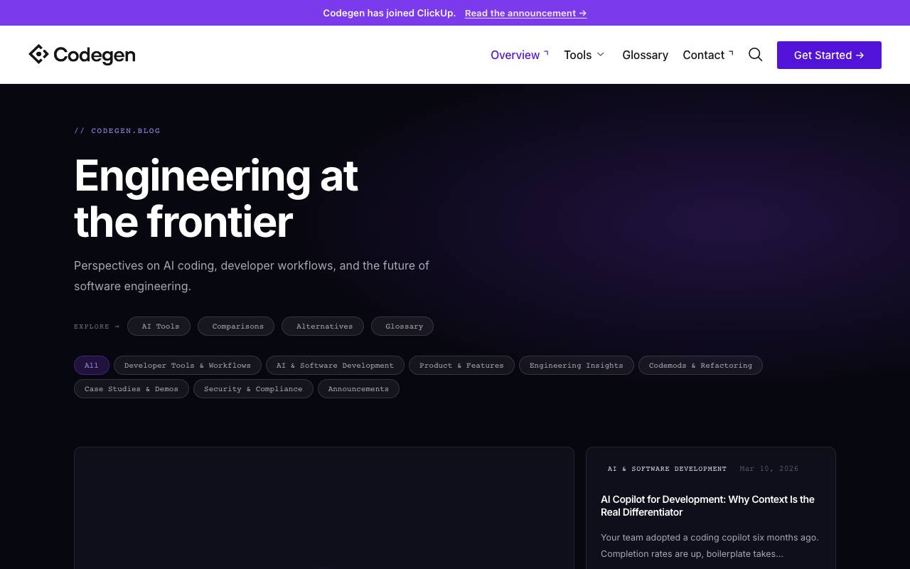 Codegen website preview