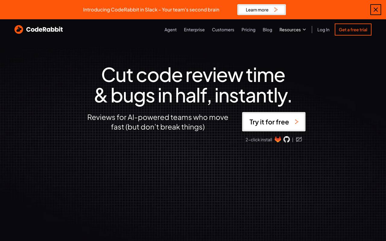 CodeRabbit website preview