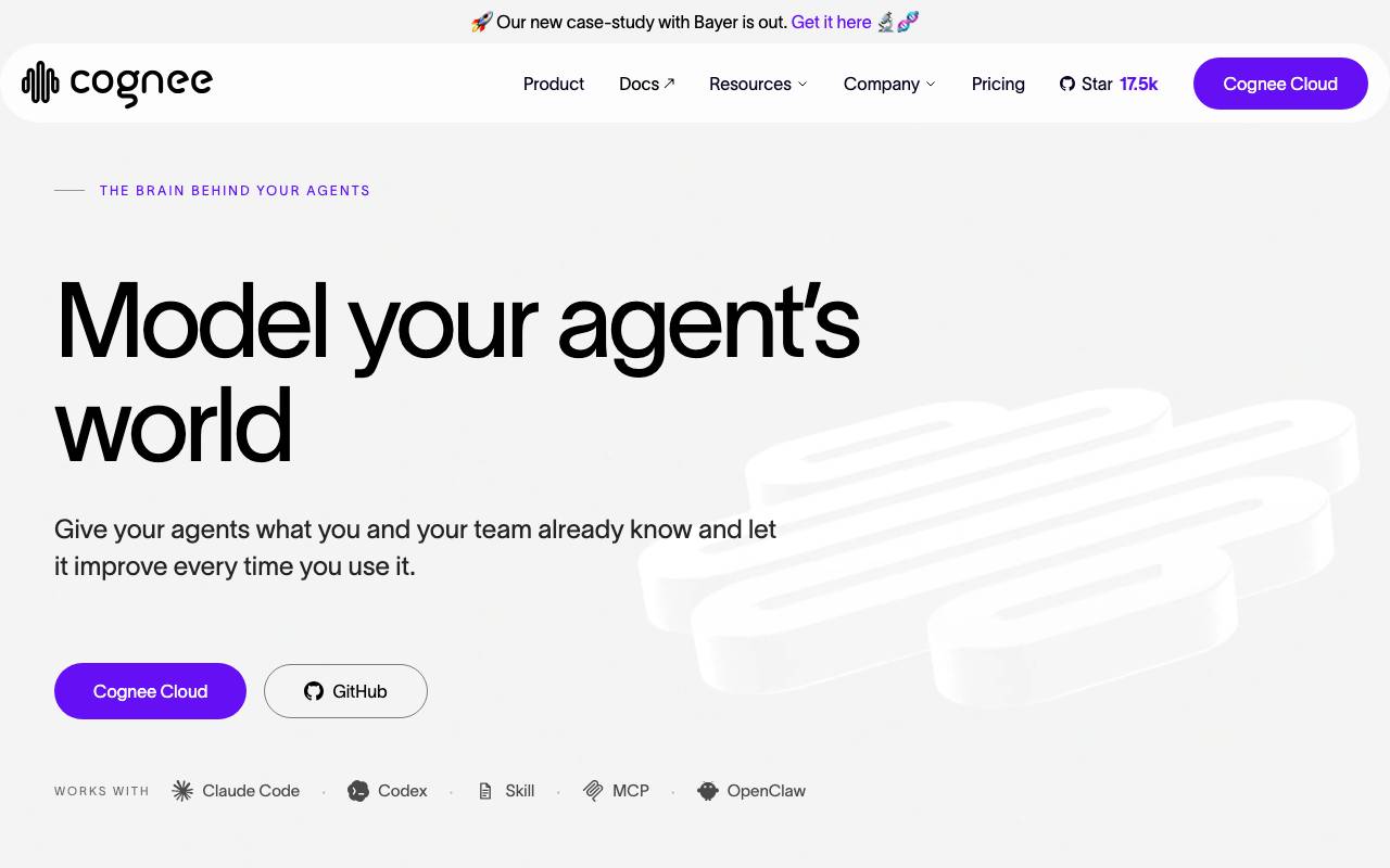 Cognee website preview