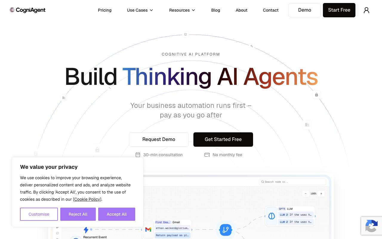 CogniAgent website preview