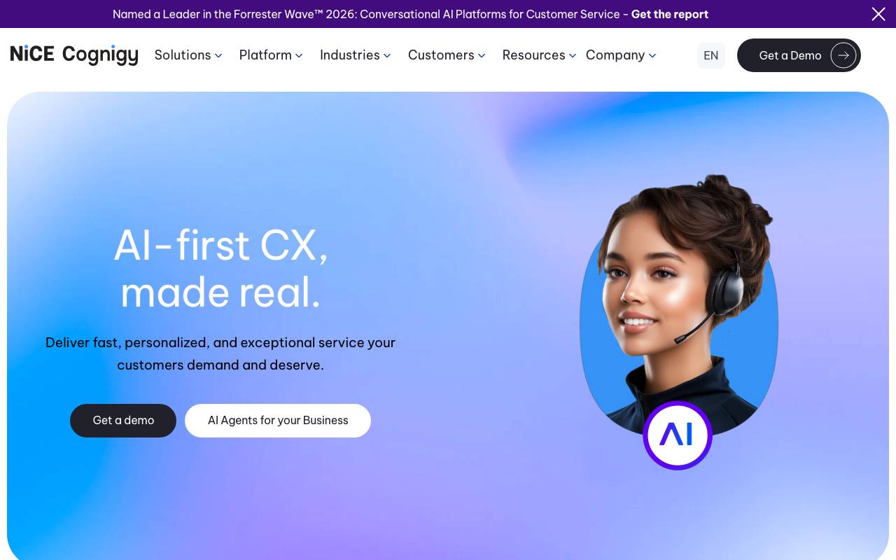Cognigy website preview