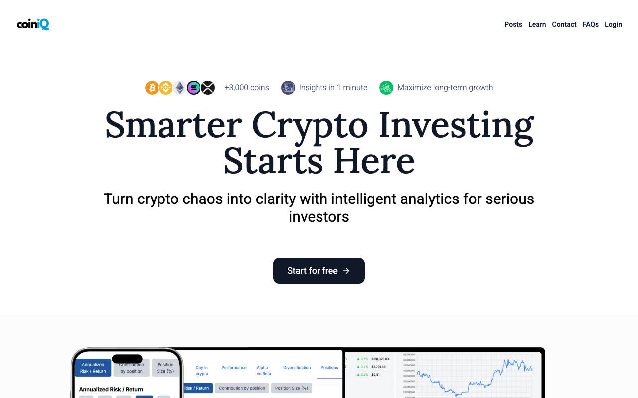 CoinIQ website preview