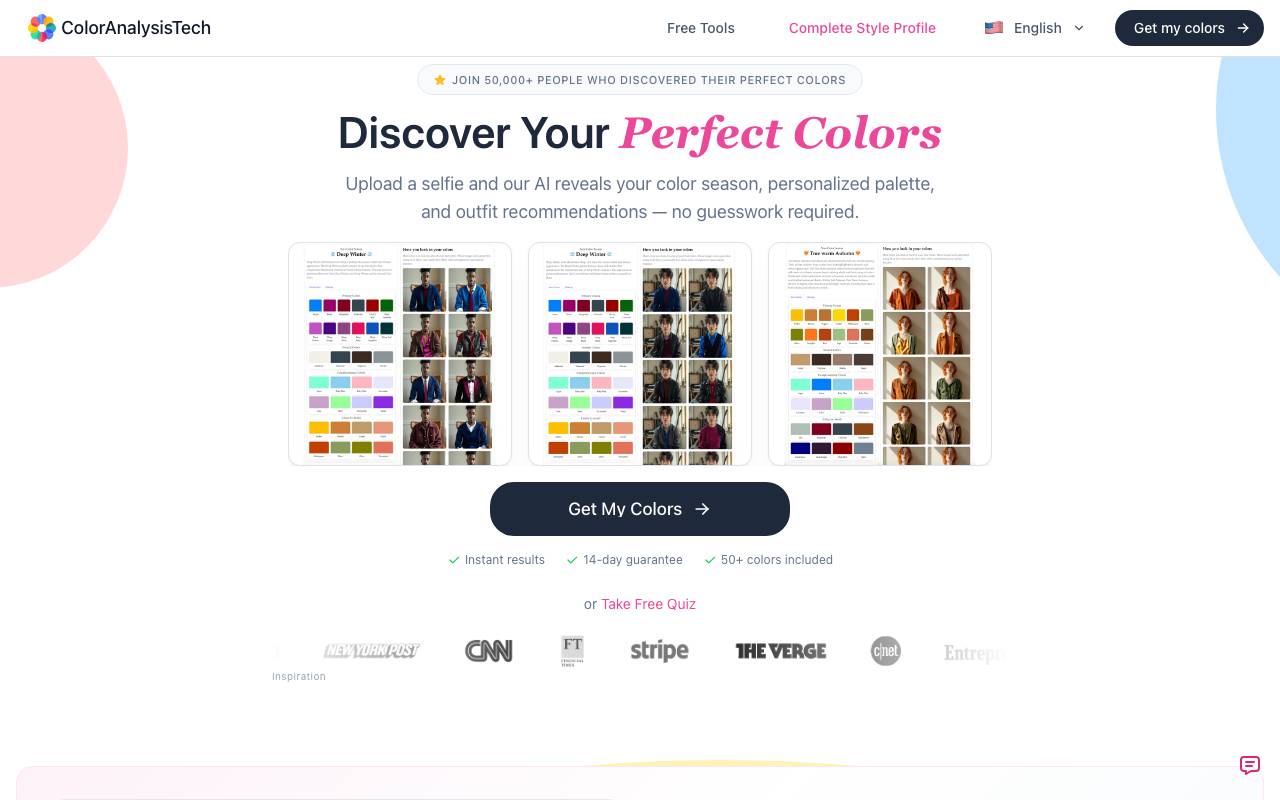Color Analysis Tech website preview