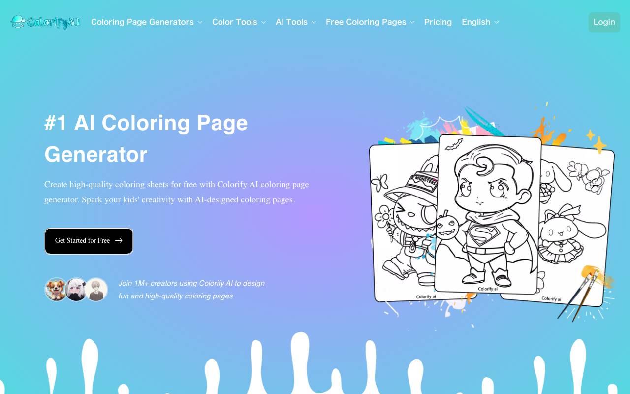 Colorify AI website preview
