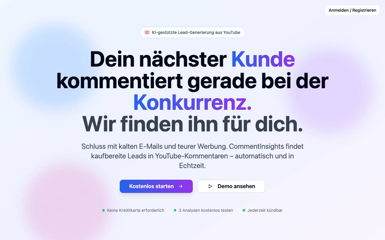 CommentInsights website preview