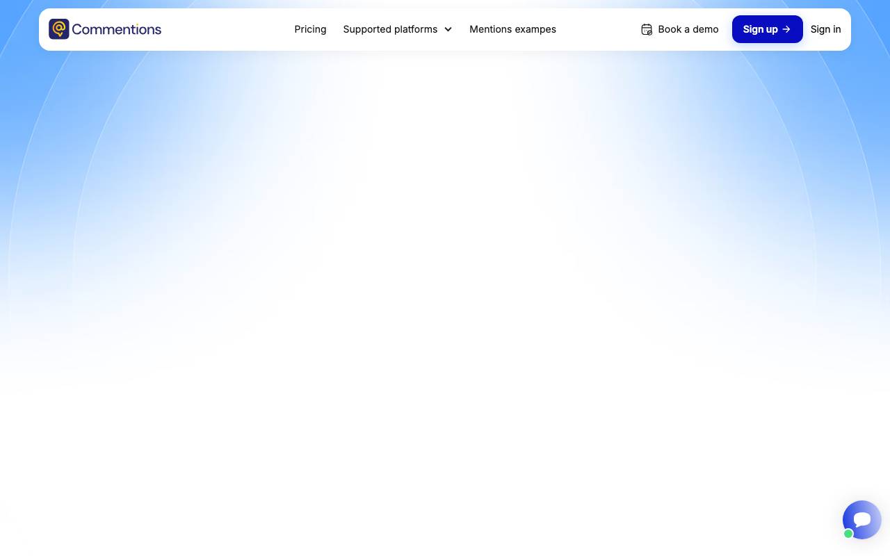 Commentions website preview