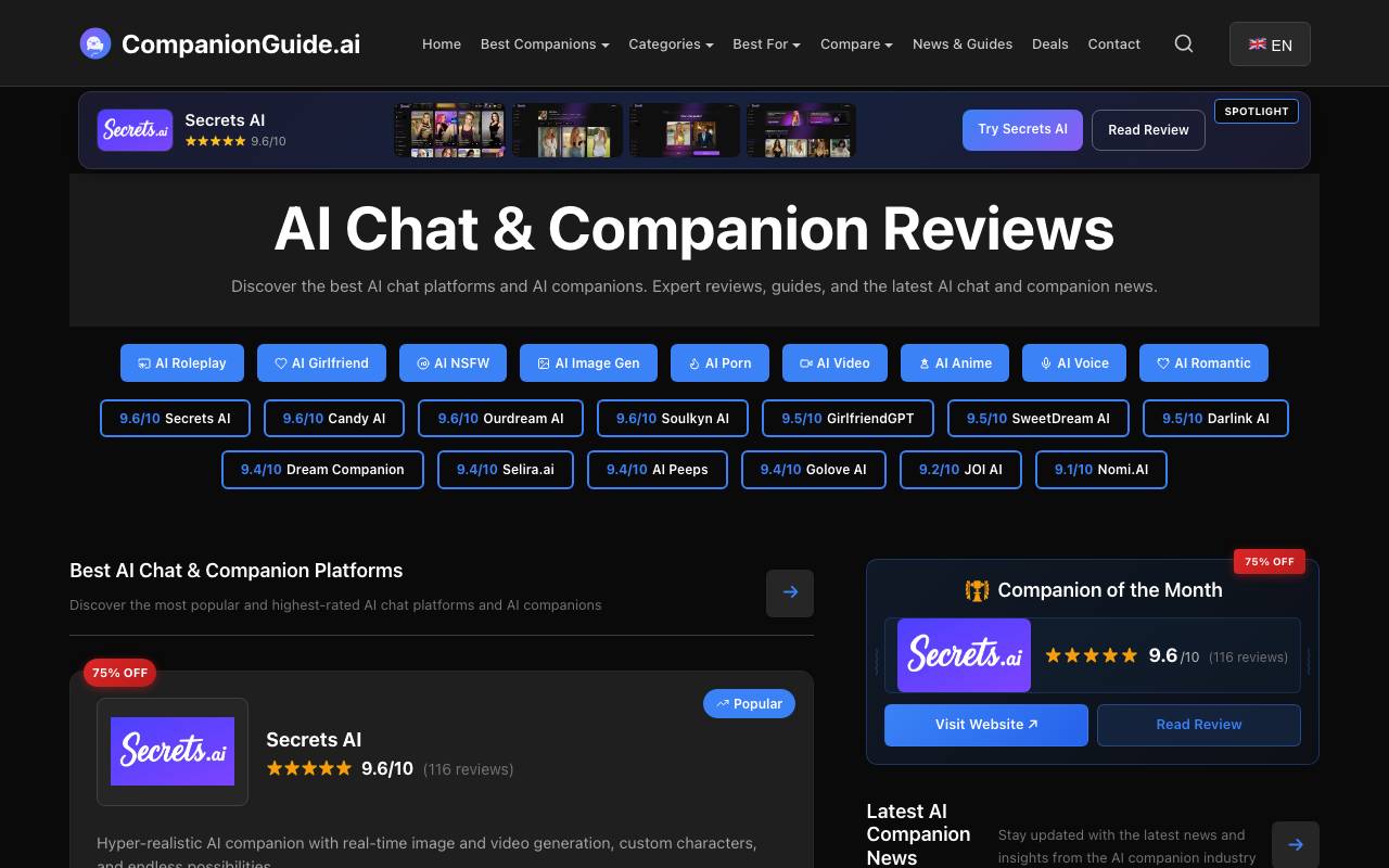 Companion Guide website preview
