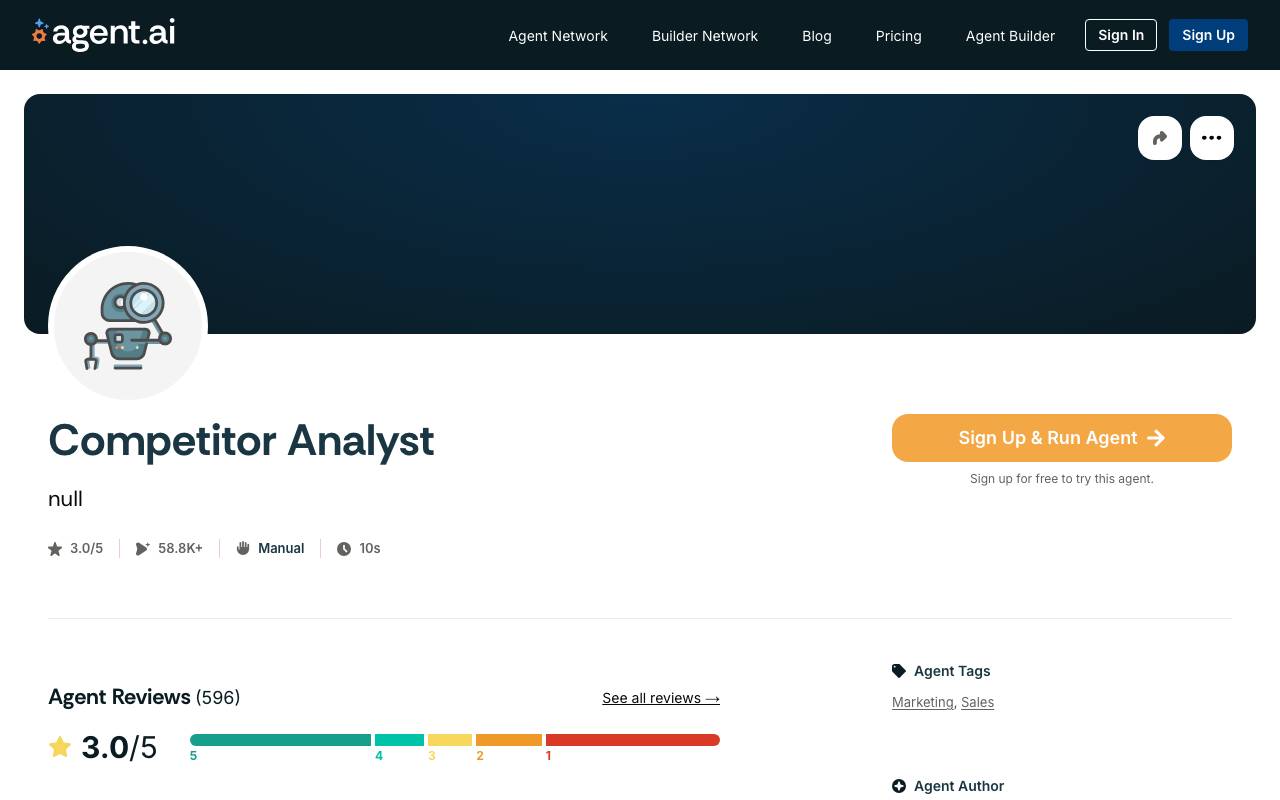 Competitor Analyst website preview
