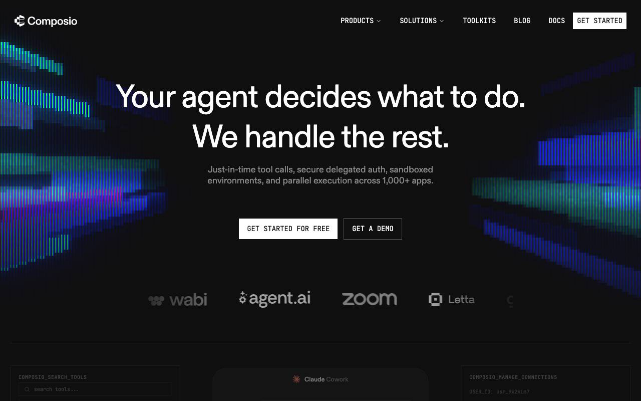 Composio website preview