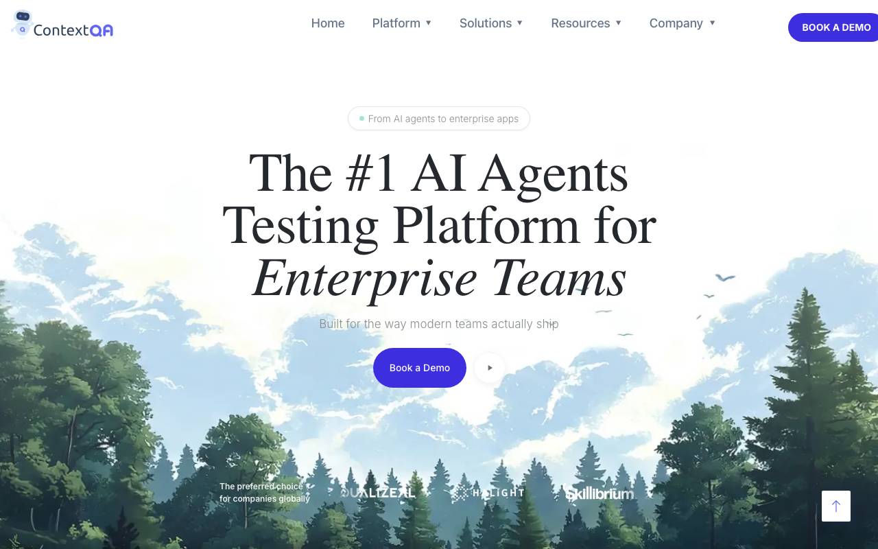 ContextQA website preview