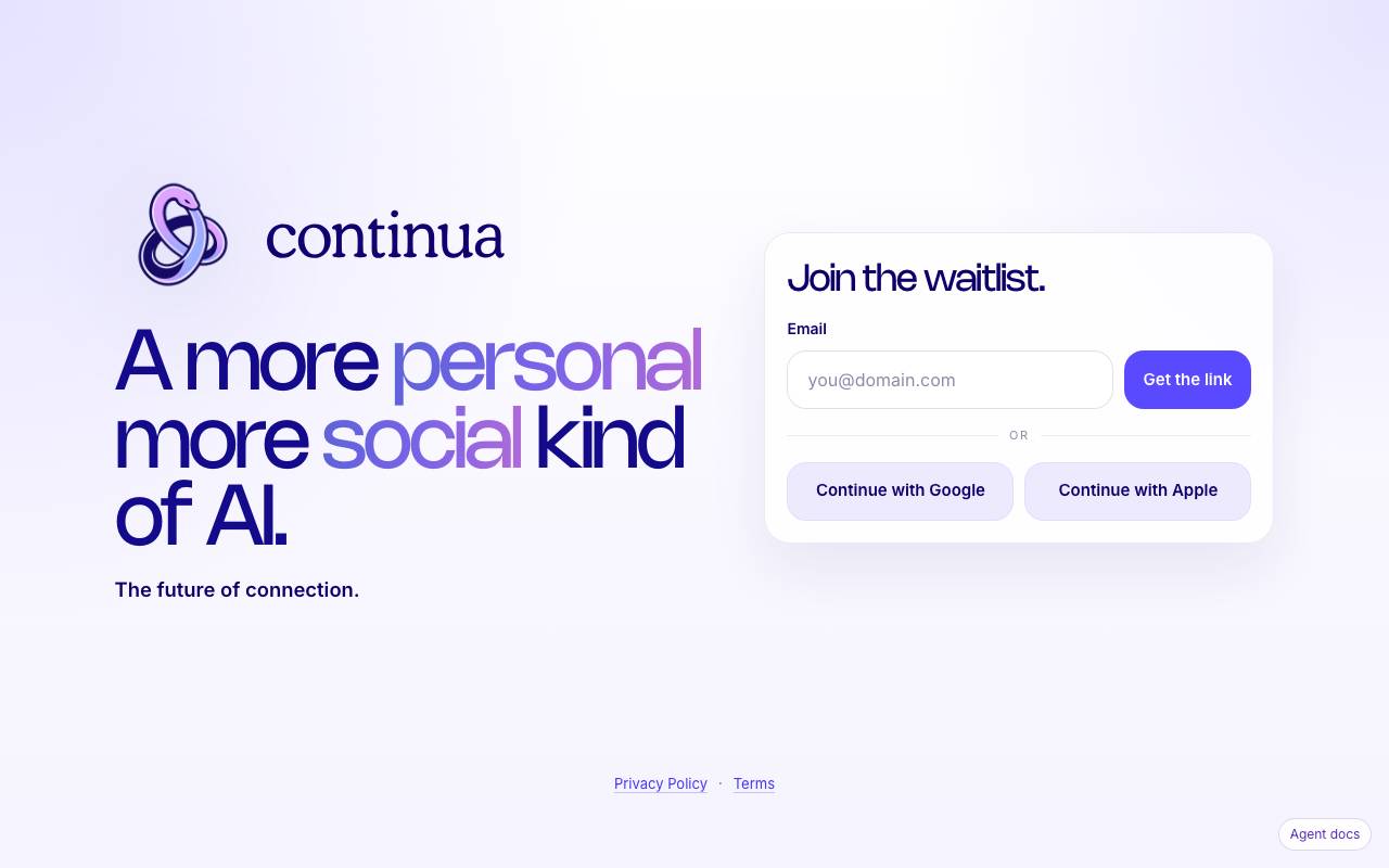 Continua website preview