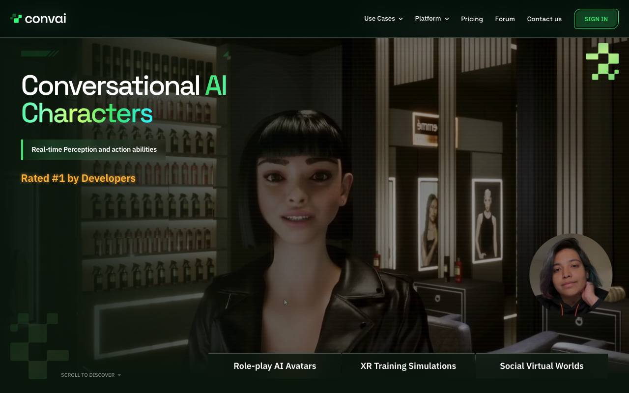 Convai website preview