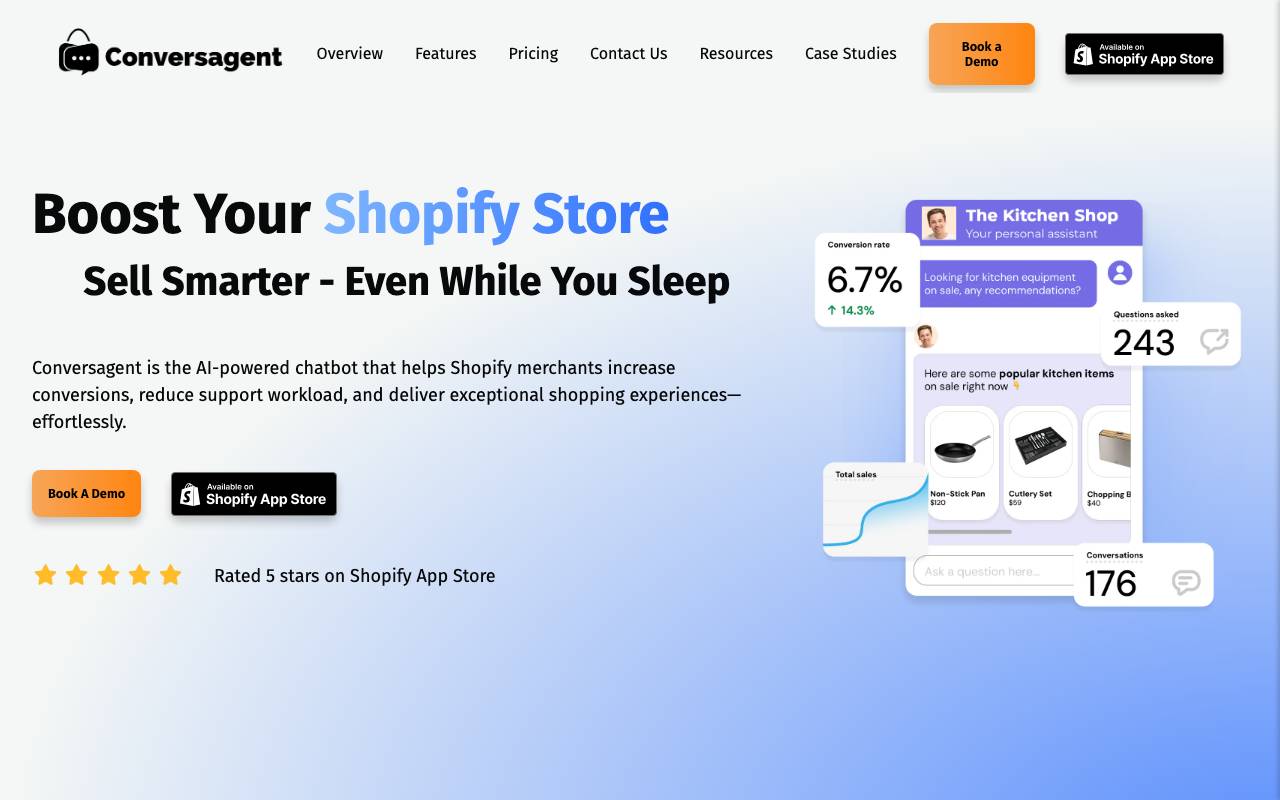 Conversagent website preview