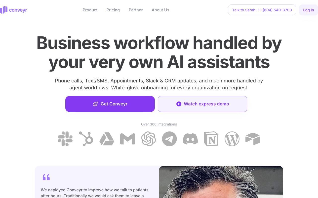 Conveyr website preview