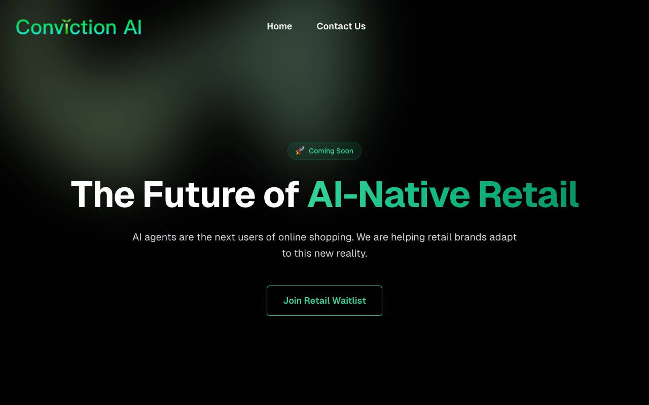 Conviction AI website preview
