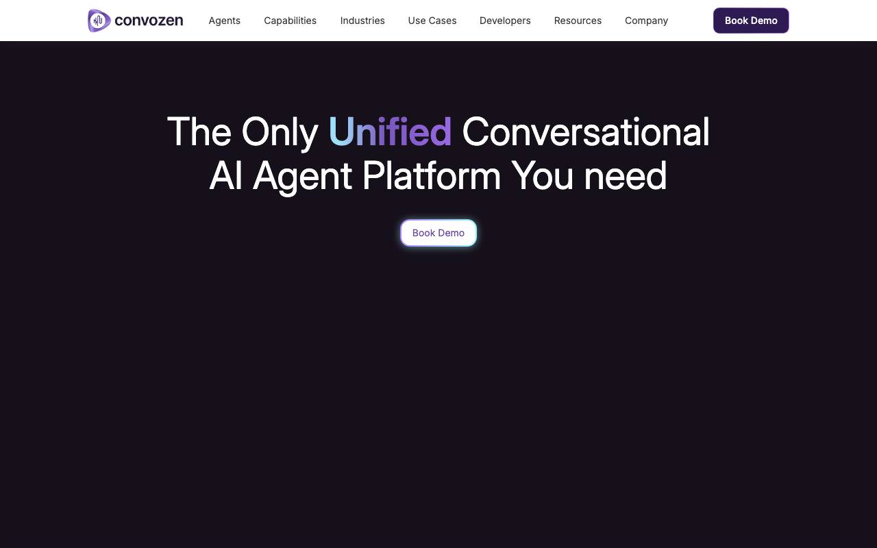 Convozen AI website preview