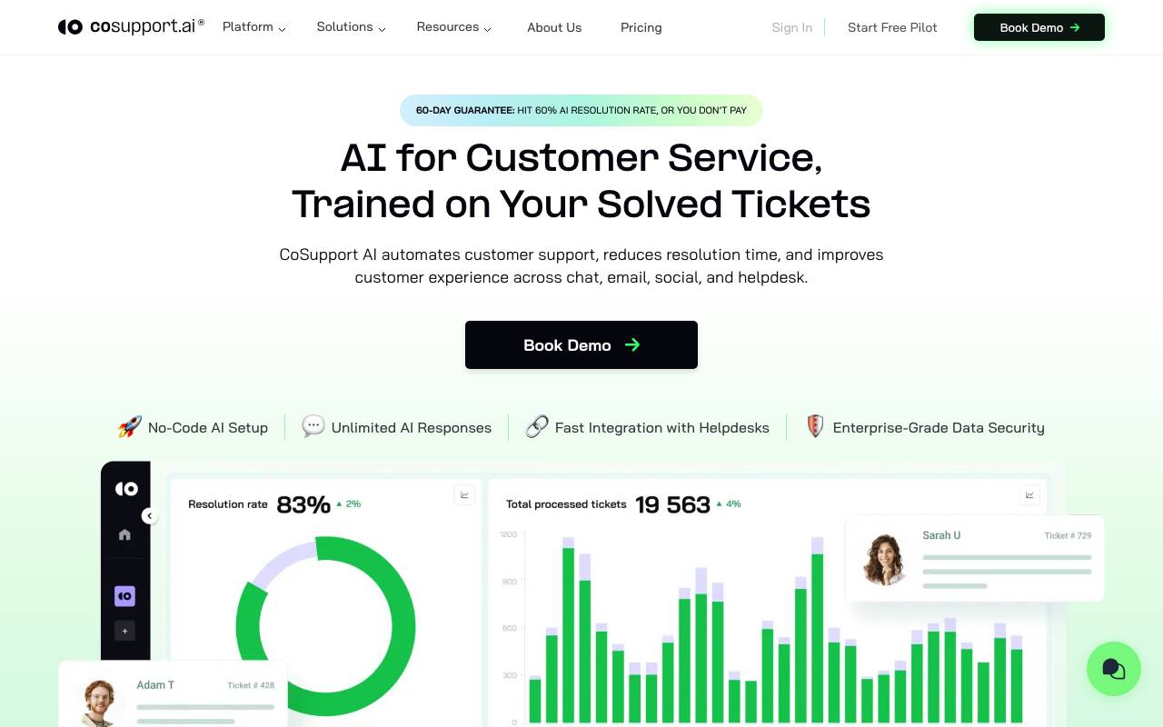 CoSupport AI website preview