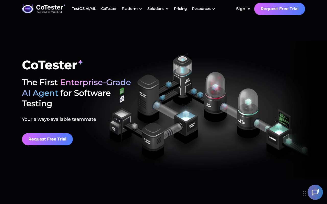 CoTester website preview