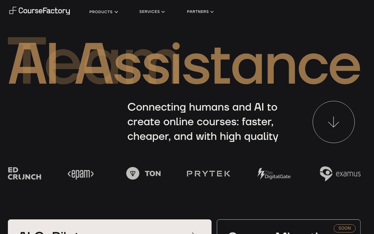 CourseFactory AI website preview