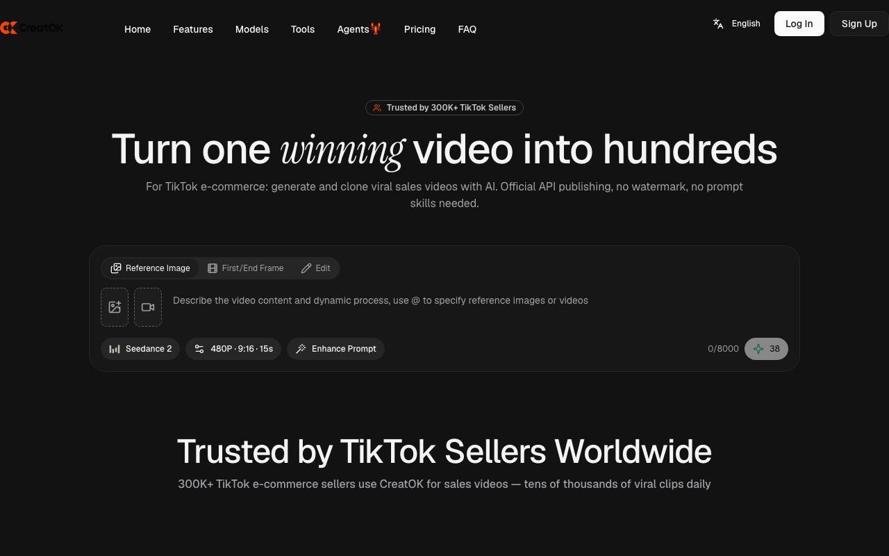 CreatOK website preview