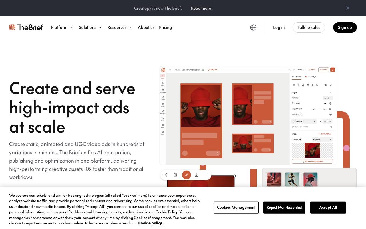 Creatopy website preview