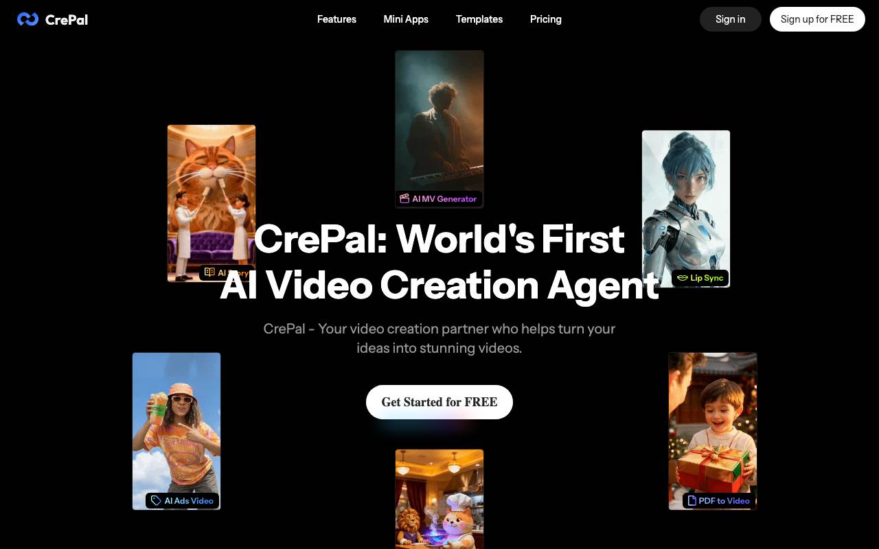 CrePal website preview