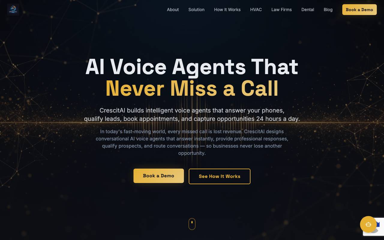 CrescitAI website preview
