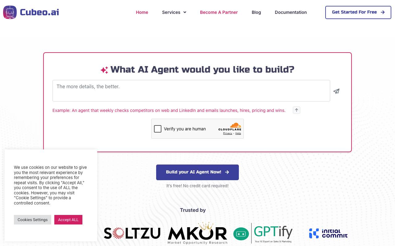 Cubeo AI website preview