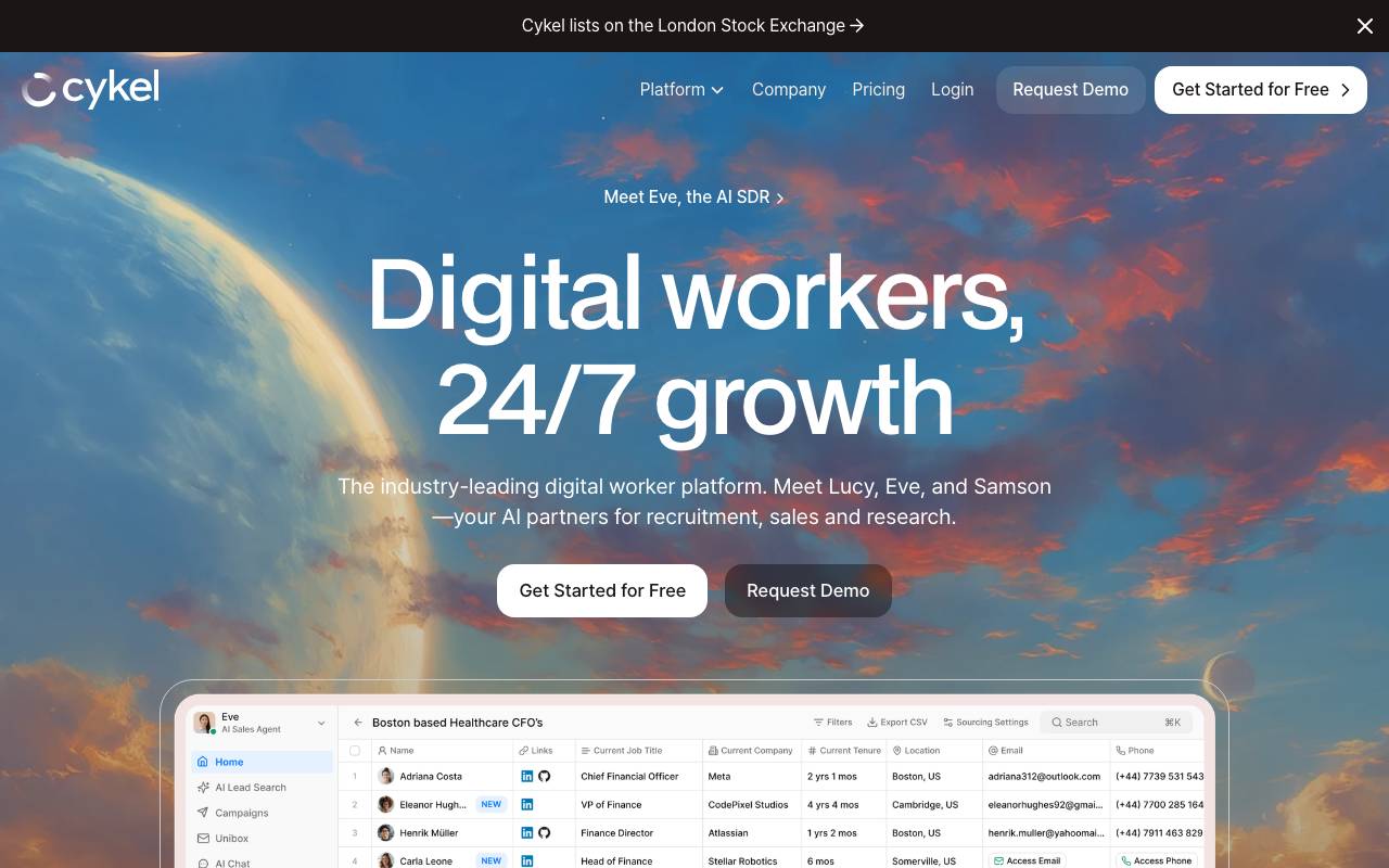 Cykel AI website preview