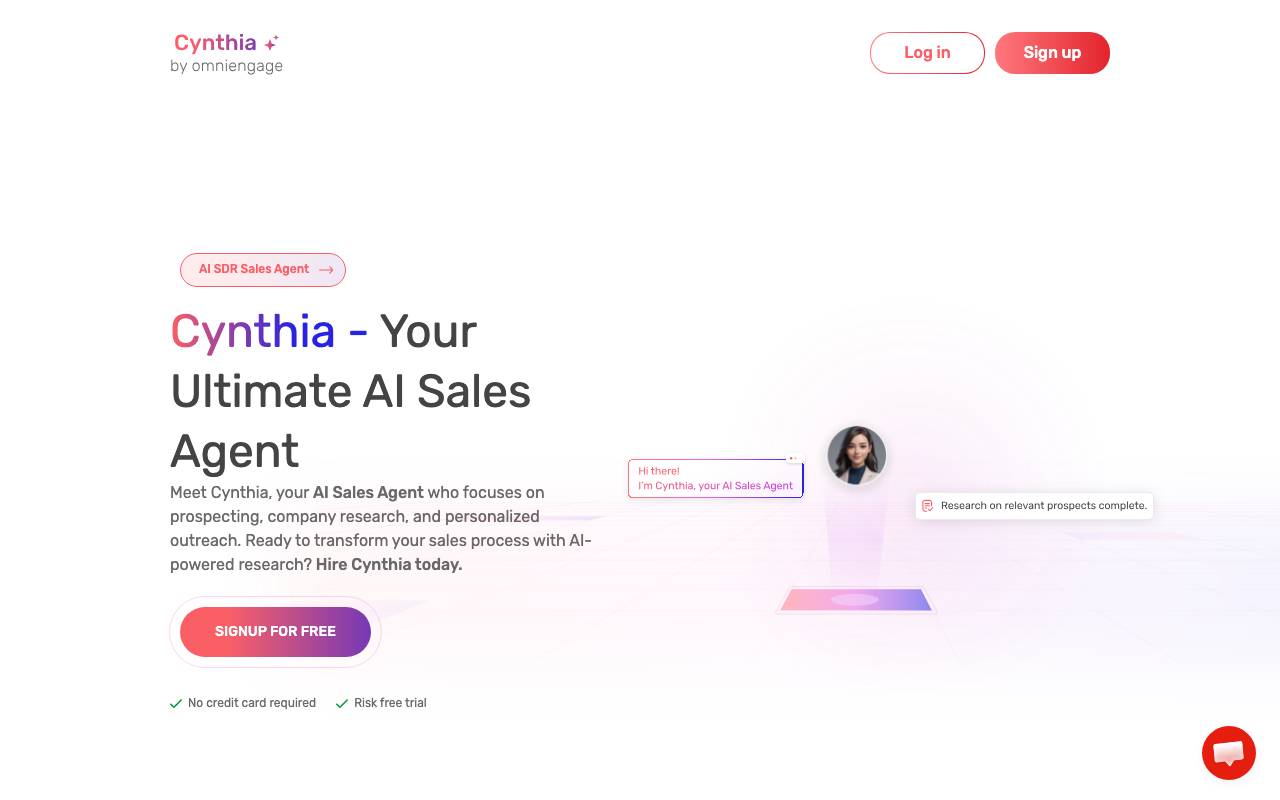 Cynthia website preview