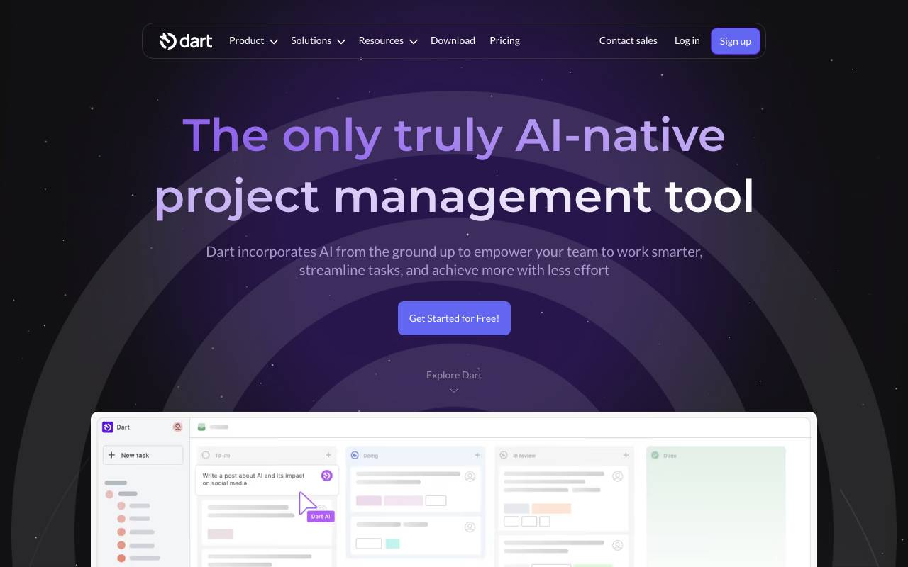 Dart website preview