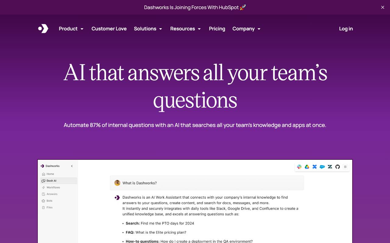 Dashworks AI website preview