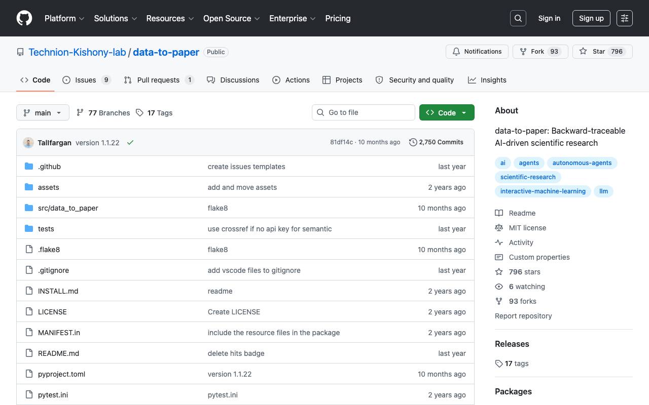 Data-to-Paper website preview