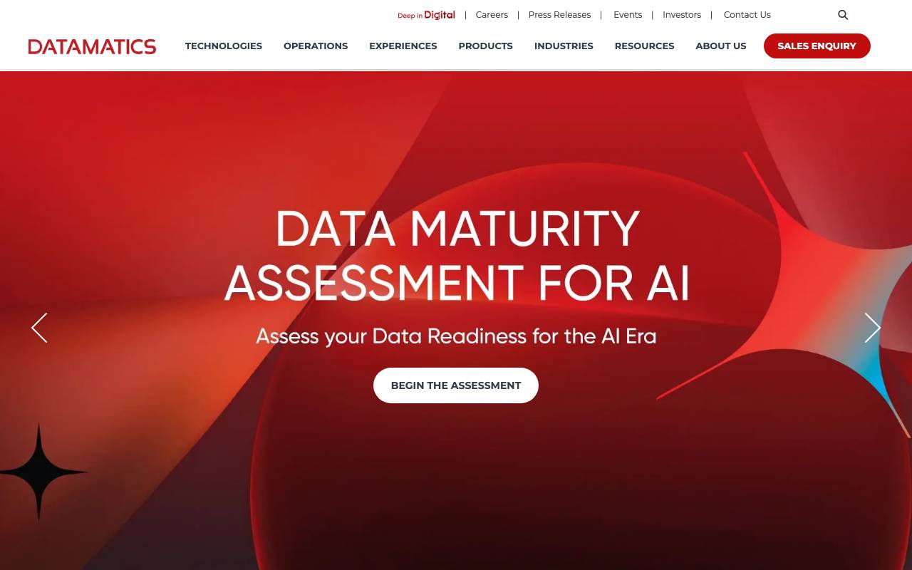 Datamatics TruAgentic website preview