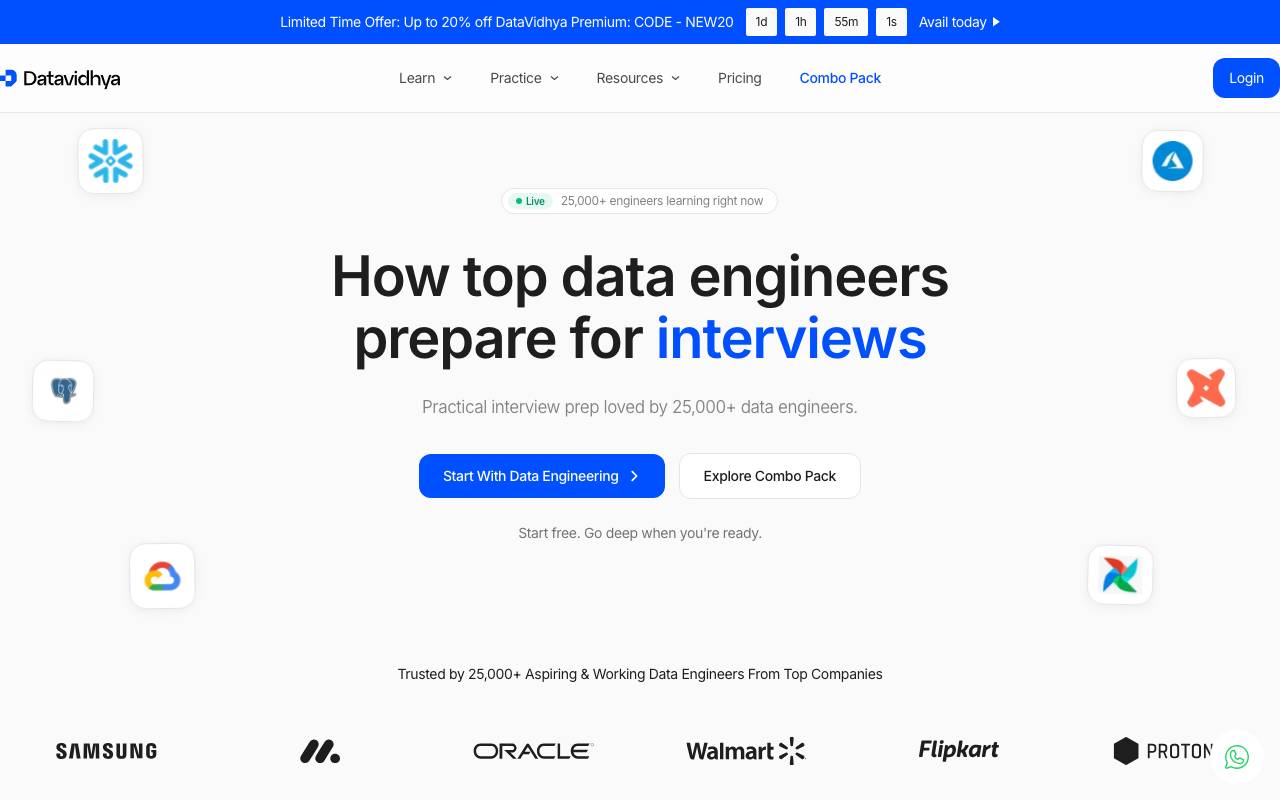 DataVidhya website preview