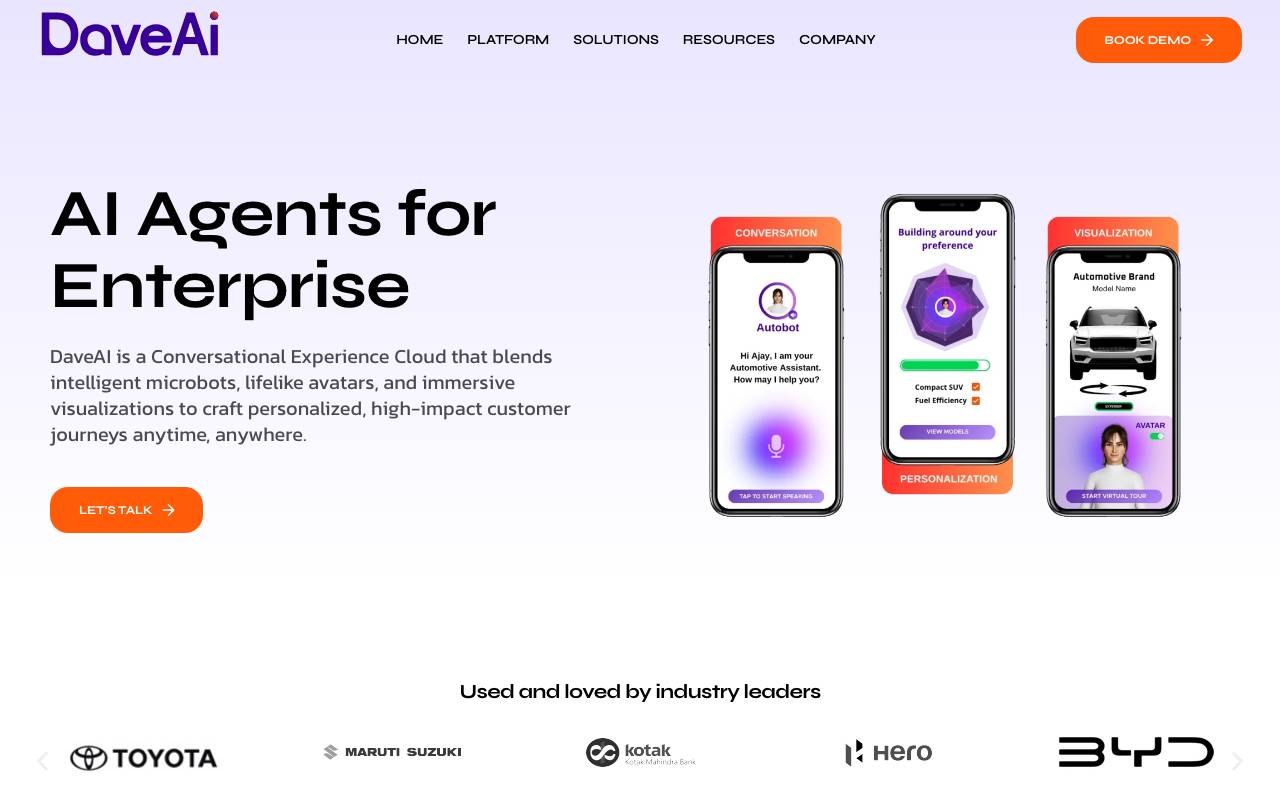 DAVEAI website preview