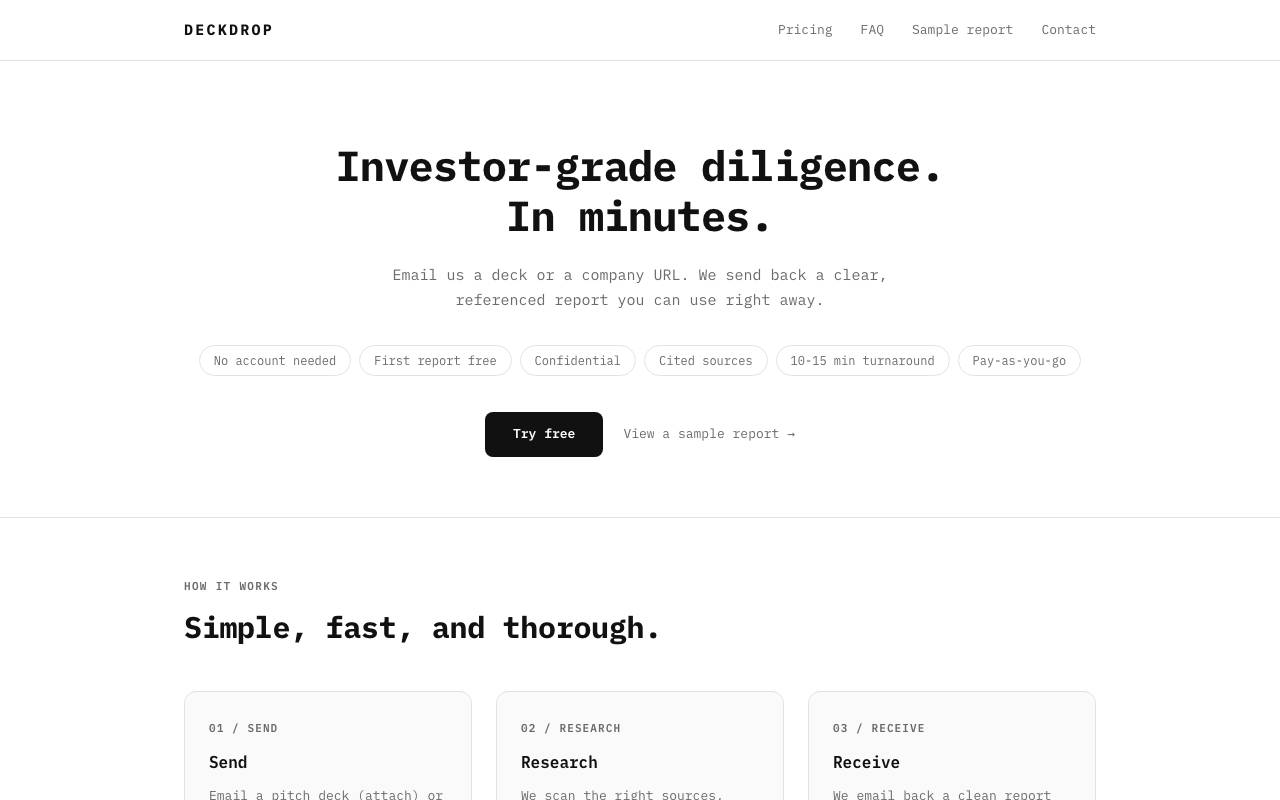 Deckdrop.io website preview